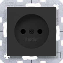 Hager Std. o. Schutzk. erh. BS Ax/Cx sw matt