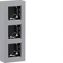 Hager Geh. 3f flach AP A.8 titan met lack