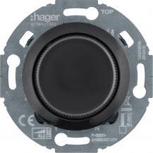 Hager Universal-Drehdimmer mit Zentralstück (R, L, C, LED), Serie 1930/Glas, sch