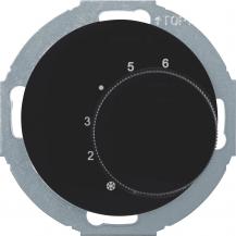 Hager Temperaturregler mit Wechsler und Serie R.classic schwarz, glänzend