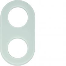 Hager Rahmen 2fach Serie Glas polarweiß