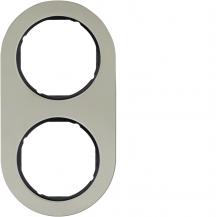 Hager Rahmen 2fach R.Classic E-Stahl schw