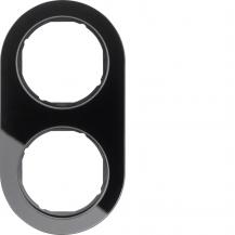 Hager Rahmen 2fach R.Classic Glas schw