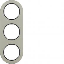 Hager Rahmen 3fach R.Classic E-Stahl schw