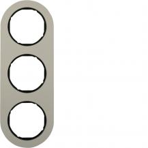 Hager Rahmen 3fach R.Classic Alu schw