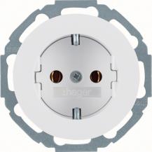 Hager Unterputz Steckdose SCHUKO 1-fach Serie R.Classic polarweiß, glänzend