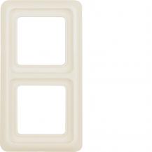 Hager Rahmen 2fach mit Dichtung WGUP IP44 weiß