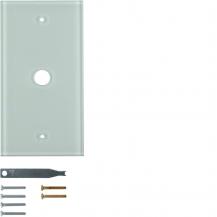 Hager Glasabdeckplatte 1f. polarweiß System TS