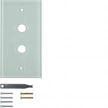 Hager Glasabdeckplatte 2f. polarweiß System TS