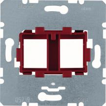 Hager Tragplatte roter Aufnahme 2-fach Modul