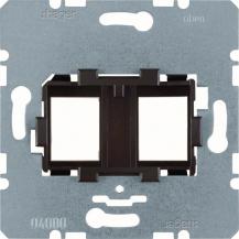 Hager Tragplatte brauner Aufnahme 2-fach Modul