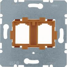 Hager Tragplatte oranger Aufnahme 2-fach Modul