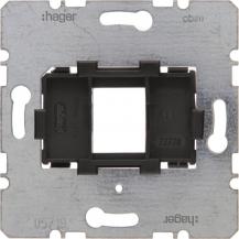 Hager Tragplatte schwarzer Aufnahme 1-f. Modul