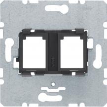 Hager Tragplatte schwarzer Aufnahme 2-f. Modul