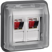Hager Lautsprecherdosen-Einsatz 2F W.1 grau