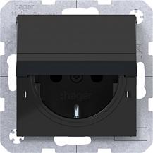 Hager Stkd SCHUKO KLD EHBS A.x/C.x schwarz gl