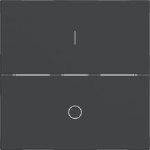 Hager Abdeck. Taster 1f I/O A.x/C.x schw matt