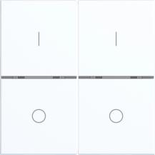 Hager Abdeck. Taster 2f I/O A.x/C.x lweiß matt