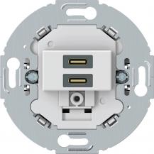 Hager USB Unterputz, C+C PD20W, rund, pw matt