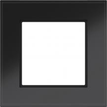 Hager Rahmen 1fach A.8 Glas schwarz glänzend