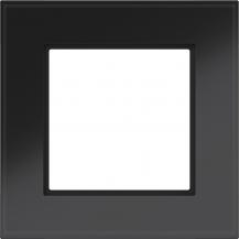 Hager LED-Rahmen 1fach A.8 Glas schwarz gl