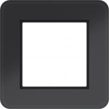 Hager LED-Rahmen 1fach C.8 Glas schwarz gl