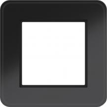 Hager Rahmen 1fach C.8 Glas schwarz glänzend