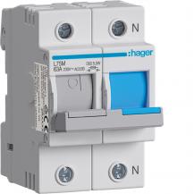 Hager Lasttrennschalter D02, 1P+N 63A