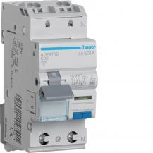Hager Fehlerstrom-Leitungsschutzschalter, FI/LS-Schalter 1P+N 6kA C-20A 30mA Typ