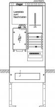 Hager Zähleranschlusssäule 175, univers N, 1 Zählerplatz, 3-Pkt, 4P, Leerplatz,