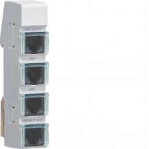 Hager LMN-Modul mit 4xRJ12, passiv, 1 PLE