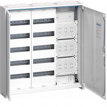 Hager Feldverteiler AP, IP31, SKII, 120 PLE + Mediafeld, geschlitze Tür, 800x800