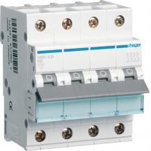Hager LS-Schalter 4 polig 6kA B-6A 4M