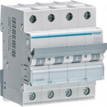Hager LS-Schalter 4 polig 6kA C-10A 4M
