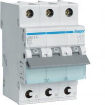 Hager LS-Schalter 3polig 6kA B-40A 3M QC