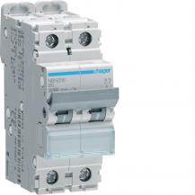 Hager LS-Schalter 2 polig 10kA/15kA B-6A 2M