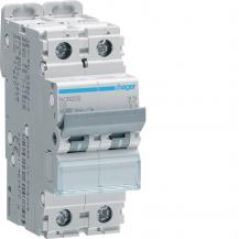 Hager LS-Schalter 2 polig 10kA/15kA C-4A 2M