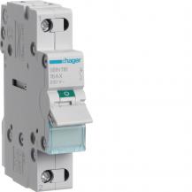 Hager Ausschalter, 1-polig, 16A, Schalter mit 1 Schließer, 230V AC, 1PLE