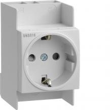 Hager Steckdose 16A, 250V, 2,5PLE, QuickConnect, Montage auf Hutschiene