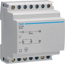 Hager Sicherheitstrafo 230V/12+24V 40VA 4PLE