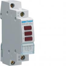 Hager LED Leuchtmelder 3fach rot 230V AC 1PLE