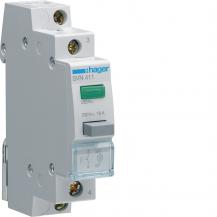 Hager Taster 16A 1S 230V AC Leuchtm. grün 1PLE