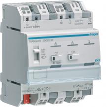 Hager KNX Universal-Dimmaktor 2-fach KNX easy, 2x300W, ESL/LED, kombinierbar