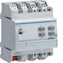 Hager KNX Binäreingang 4-fach, Schnittstelle 230V AC an KNX Bus, Reiheneinbau, 4
