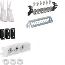 Hager Multimedia Kit, univers, 3xSteckdose,12xPatchpanel m.6xRJ45, Geräte-/Kabel