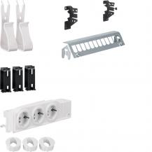 Hager Multimedia Kit,univers, 3xSteckdose,12xPatchpanel ohne RJ45, Geräte-/Kabel
