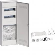 Hager Hybrid, volta, Aufputz, 24PLE, 2 Montageplatten, Steckdose und Kunststofft