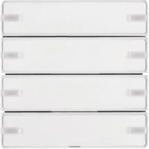 Berker 80144329 KNX Tastsensor 4-fach Komfort mit Beschriftungsfeld für Q.x, pol