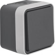 Hager Aufputz Taster, Schließer W.1 grau LT