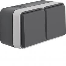 Hager Steckdose SK-S 2f waag e BS KD 2E W.1 gr